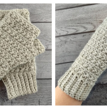 Stella Fingerless Gloves Free Crochet Pattern