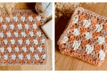 Granny Spike Stitch Washcloth Free Crochet Pattern
