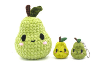 Pear Amigurumi Free Crochet Pattern and Video Tutorial